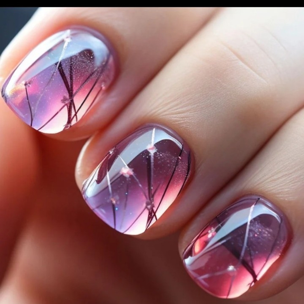 2 Pack Bundle ess On Nails 24 Pieces Each No Glue Included